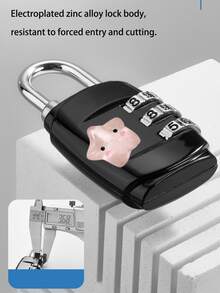 Cute Star Decorated Combination Lock - Three-Digit Security Metal Travel Lock, Gym Locker Combination Padlock, Luggage/Backpack Zipper Anti-Theft Combination Lock, Sturdy Metal Construction, Easy Setting, Multiple Colors Available, Suitable For Suitcases, Backpacks, And Lockers - Multicolor - View 3