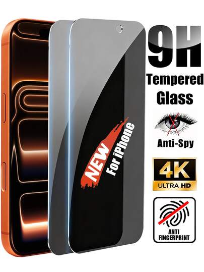 2pcs 9H Tempered Glass Screen Protector Compatible With IPhone 17/17 Air/17 Pro/17 Pro Max/16/16 Pro/16 Pro Max/15/14/13/12/11 Pro Max/XR/X/XS Max/7/8 Plus/SE 2025. Scratch-Resistant, Shockproof, Waterproof, And Fingerprint-Proof. Suitable For Use With Phone Cases, And Can Be Used As A Gift Or For Personal Use.