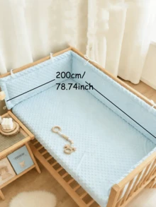1件装多色婴儿床围，一体式可水洗床垫，保护垫，婴儿床护栏，新生儿床围，婴幼儿床护栏和床围布套，婴儿房装饰 - 彩色 - 查看 14