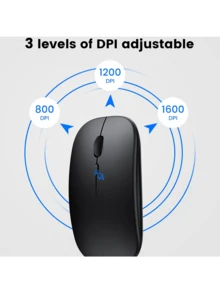 Ratón inalámbrico Bluetooth compatible con Surface Pro, ratón de ordenador inalámbrico Bluetooth para portátil, ratón pequeño y portátil para viajes, regalo de Navidad / regalo de Navidad / Año Nuevo 2026 - Multicolor - Ver 4