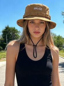 Mũ leo núi màu trơn in logo đỉnh núi, kiểu dáng thon gọn khuôn mặt, thời trang và đa năng, mềm mại và thoải mái, phù hợp cho các hoạt động ngoài trời và đạp xe mùa xuân/hè. - Nhiều màu - Xem 3