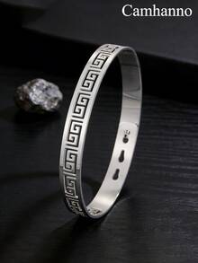 Camhanno 1 chiếc vòng tay bằng thép không gỉ mạ vàng 18K, kiểu dáng cổ điển, phù hợp cho nam giới đeo hàng ngày, dự tiệc hoặc làm quà tặng ngày lễ. - Nhiều màu - Xem 10