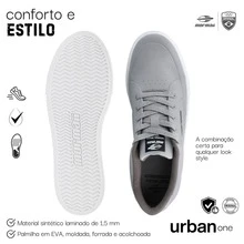 Mormaii Urban One Men's Casual Original Gray Sneakers, Casual Party Basic Sporty Lace-Up Holiday Vacation All Seasons - 淺灰/灰/白 - 查看 5