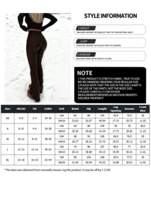 NVFelix Women's High Waist Fitted Flare Pants, Elegant Y2K Outdoor Style, Chocolate Brown Color, New Arrival For Thanksgiving & New Year - Màu nâu Sô-cô-la - Xem 6