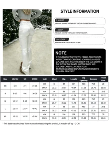 NVFelix Women's High Waist Slim Fit Flare Pants, Elegant & Fashionable Y2K Outdoor Style, Winter White, New Arrival For Thanksgiving & New Year - trắng - Xem 6