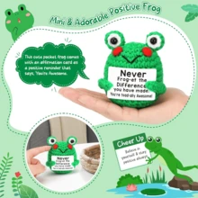 1件手工钩织桌面摆件，异想天开的科幻动物植物造型玩偶，可爱卡通风格，适合送给闺蜜、姐妹、妈妈、奶奶、同事、家人，传递正能量，创意派对礼物，母亲节礼物，感恩节礼物，儿童毛绒玩具，房间桌面装饰 - 彩色 - 查看 13