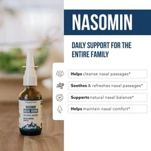 舒缓通气喷雾 | Nasomin® 碘和富里酸混合物，每日清洁清新 | 100% 矿物质，150 次以上使用（2 盎司 + 喷雾器） - 青檸色2 - 查看 3