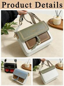 2025 Women's Crocodile - Print Crossbody Bag, Crafted From Premium PU Leather, Boasts A Sophisticated Crocodile - Print Texture That Adds A Touch Of Elegance. It Comes With Removable Straps And A Top Handle Design, Offering Versatile Carrying Options To Suit Different Needs, Whether For The Workplace Or Daily Commute. Embracing The Dark Academia Style, This Satchel Exudes A Timeless Charm. Moreover, It Serves As An Ideal Gift For Various Occasions Like Valentine's Day, Christmas, And Birthdays, Sure To Delight Anyone Who Receives It. - 彩色 - 查看 10