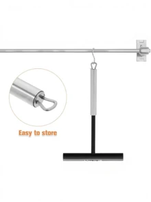 1pc Stainless Steel & Silicone Pancake Maker Tool, T-Shaped Omelette Crepe Flatbread Cooking Utensil - Black - View 7