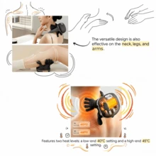 Shoulder & Neck Massager, Bionic Heated Massage Device, Acupressure Neck Massager, 4D Kneading Full Body Massage, Simulating Real Hand Massage, Relieve Pain And Relax Muscles. Suitable Gift For Women, Men, Moms, Dads - Black - View 6