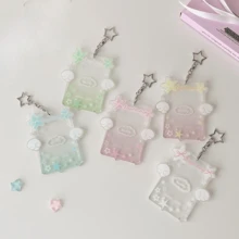 1pc Cute Angel & Star Print Card Holder, Student 3-Inch Photo Display Clip, Bus Card Case - Star Card Holder - View 6