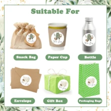 性别揭晓纸贴纸 婴儿服装贴纸 男孩或女孩 自粘贴纸 婴儿派对卡片用品 - 彩色 - 查看 8