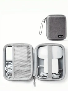 1pc Hard Shell Mouse Storage Bag, Laptop Charger Protective Case, Earphone & Cable Organizer Pouch - Multicolor - View 4