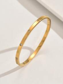 3件套18K镀金高品质不锈钢四叶草齿轮女士手链，多元素女士首饰套装，包含链条、齿轮和四叶草设计，时尚百搭，适合女士佩戴。不褪色，适合日常佩戴、派对、节日、生日、婚礼、情人节等场合，也可作为母亲节礼物送给妈妈。 - 金色 - 查看 9