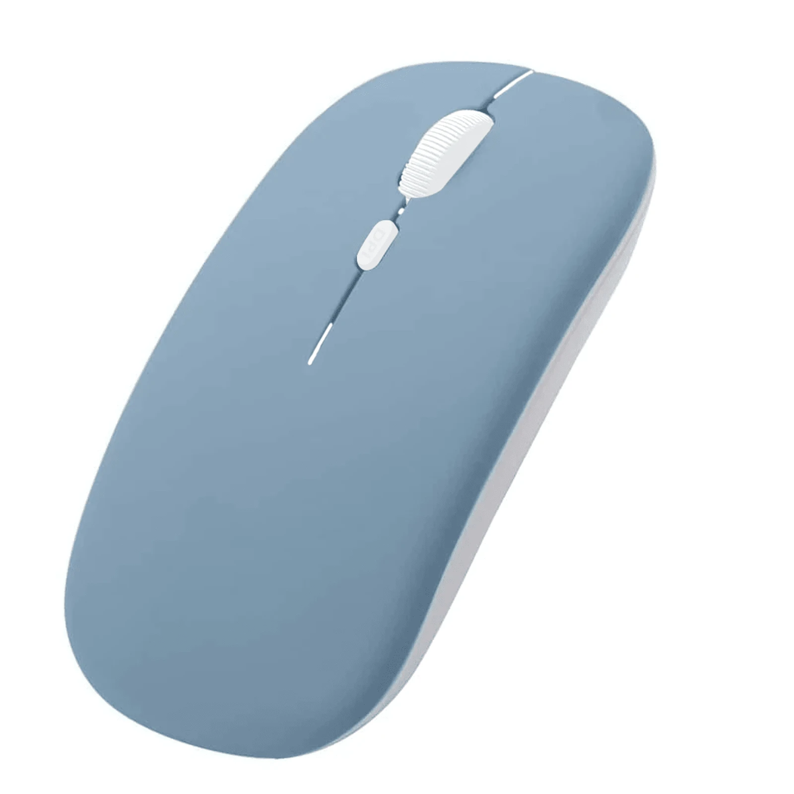 Wireless Bluetooth Mouse Compatible With Laptop//, Compatible With IOS 13.1.2 And Above, Mute Mini Mouse, Compatible With Android/Windows/Linux (Misty Blue) - Mist Blue - View 1