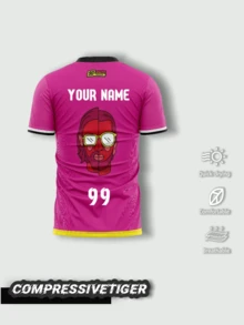 Customized Graffiti Football | Add Your Name, Number And Artwork | Breathable, Training And Daily Wear Summer, 90-Minute Football Matches, Volleyball Games - Hot Pink - View 2