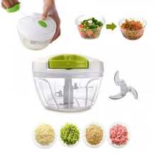 Mini Manual Garlic Crusher And Grinder With 3 Blades, For Onions, Spices And Fruit, 500ml - Immediate Shipping - 處理 - 查看 8