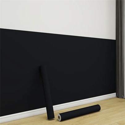 1 Roll, Solid Color PVC Pattern Wallpaper, Black And Beige Self-Adhesive Wallpaper, Vinyl Material Removable PVC Waterproof Peel And Stick Wallpaper, Suitable For Kitchen, Bathroom, Bedroom, Living Room Countertop, Furniture, DIY Home Decor, Easy To Remove, Can Be Used As Wall Decor, Bedroom Decor, 15.74X118.1inch