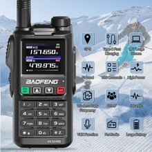 Baofeng UV-18 Pro Max Walkie Talkie con GPS y banda aérea, radio bidireccional de 6 bandas con alerta meteorológica NOAA, copia de frecuencia inalámbrica y cable de programación gratuito - Negro - Ver 5
