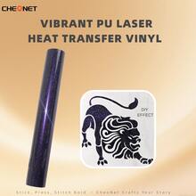 CHEONET-1张 A4尺寸（30x21厘米/11.8x8.2英寸）PU激光热转印乙烯基DIY熨烫膜，适用于DIY T恤、口罩、牛仔裤和背包，情人节礼物 - 30x25cm-PLA003幻彩紅鐳射 - 查看 7