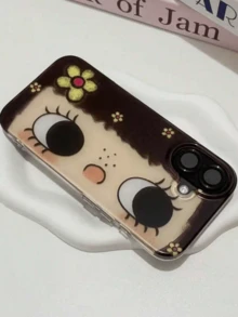 1pc Cute Cartoon Big Eye Pattern Personalized Phone, Fashionable Style Protective Cover, Suitable IPhone17/IPhone17 ProMax/IPhone16 Pro/IPhone15 Pro/IPhone14/IPhone13/12/11, Suitable As Family/Friends//Girlfriend - Nhiều màu - Xem 2