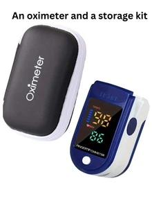 便携式指尖脉搏血氧仪及便携包/单支脉搏血氧仪/单支脉搏血氧仪便携包：心率监测器 - 本产品不含电池！请使用AAA电池，注意正负极。小巧便捷，是圣诞节、万圣节和感恩节的理想礼物。 - 彩色 - 查看 8