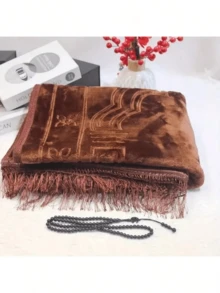 Thảm trải sàn bằng vải nỉ dày mềm mại, họa tiết hoa nổi, kích thước 80*120cm, bộ quà tặng Ramadan. - Nhiều màu - Xem 2