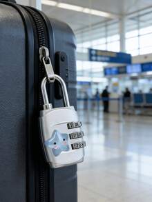 Cute Star Decorated Combination Lock - Three-Digit Security Metal Travel Lock, Gym Locker Combination Padlock, Luggage/Backpack Zipper Anti-Theft Combination Lock, Sturdy Metal Construction, Easy Setting, Multiple Colors Available, Suitable For Suitcases, Backpacks, And Lockers - Multicolor - View 8