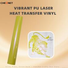 CHEONET-1张 A4尺寸（30x21厘米/11.8x8.2英寸）PU激光热转印乙烯基DIY熨烫膜，适用于DIY T恤、口罩、牛仔裤和背包，情人节礼物 - 30x25cm-PLA003幻彩紅鐳射 - 查看 10