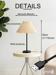 1pc USB Powered High-Quality Metal Retro Desk Lamp, Suitable For Bedside, Hostel, Dining Room, Camping, Minimalist Warm Light Atmosphere Lamp - Black - View 9