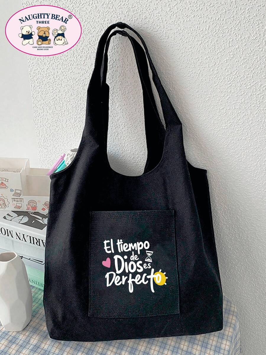 Túi tote vải bố tối giản dành cho nữ, túi đeo vai vải bố miệng mở, túi xách đơn giản phù hợp cho học sinh, sinh viên, đại học, đựng tài liệu, du lịch.