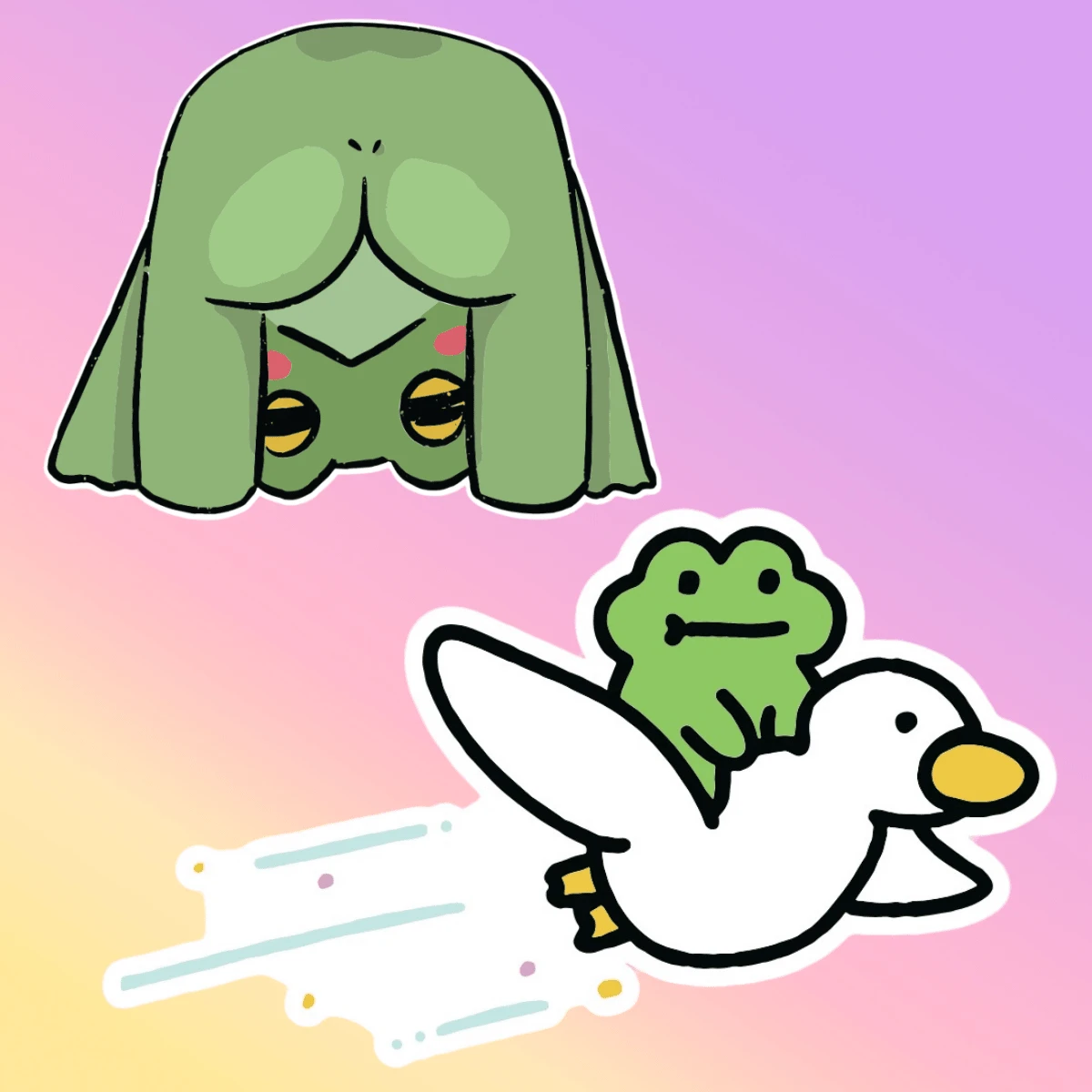 1pc/3pcs Frog Butt Stickers - Polypropylene Vinyl Decals, Suitable For Car Bumpers, Laptops And Tumblers - Symbol Of Life, The Universe And Everything - Vinyl - View 1