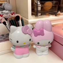 SANRIO （已授权）- 多功能收纳卡通创意简约桌面笔筒，化妆刷收纳管，桌面摆件，精美节日礼物笔筒，大容量办公桌整理刷DIY收纳管，塑料材质，小巧设计 - 彩色 - 查看 6