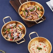 一套不锈钢金色厨具（3 种不同尺寸 - 小号可用作电饭煲、婴儿辅食锅等；中号可用作意面锅、汤锅；大号可用作泰式冬阴功汤锅、韩式军用炖锅和小火锅） - 金湯鍋 - 查看 7