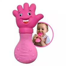 Mordedor Bebê Macio Massageador Gengiva Bebe Banho Mãozinha Infantil Dentição - Rosa Bebê - Visão 3
