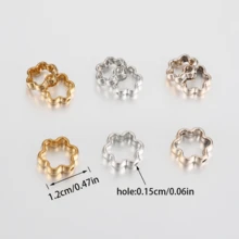 50pcs Hollow Flower Double Hole CCB Beads Frames, Suitable For DIY Jewelry Making And Decorating Handmade Accessories - Multicolor - View 3