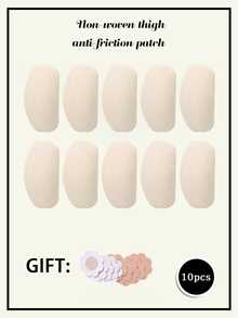 10/20pcs Invisible Anti-Chafing Thigh Patches - V-Shaped Breathable Non-Woven Friction Protector Stickers, Suitable For Inner Thighs And Calves, Providing Seamless Sweat Protection For Summer, Running, And Dresses - Multicolor - View 20