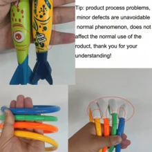 4pcs Colorful Diving Swimming Toys, Suitable For Children's Summer Swimming Pool Party, Training, Sinking, Throwing, Diving Rings, Water Toys, Parent-Child Interactive Toys, Swim Rings - Multicolor - View 7