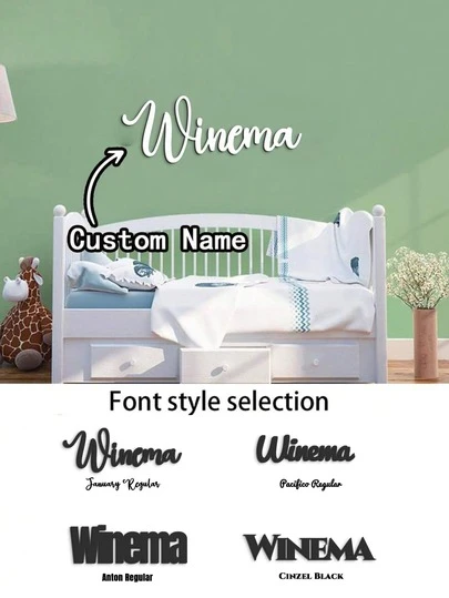 1pc Customized Wall Decoration Pendant, Which Can Be Customized With Names, And Different Fonts And Colors Can Be Chosen. It Is A Personalized Letter Home Decoration, Suitable For Office And Room Decoration, And A Special Gift For Important People During Festivals