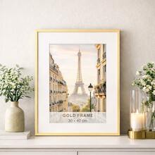 3pcs 30x40 40x50 50x70cm Picture Frames Black Thin Aluminum For Poster Photo Metal Frames With Plexiglass Mat Wall Mount Table Home Decor - 金色 - 查看 9