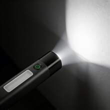 PHILIPS 飞利浦 1151 方形手电筒，配备 COB 柔光侧灯、超亮手电筒、4 档亮度调节、可充电手持手电筒、露营灯/频闪灯/学习灯/工作灯、智能电量显示，附带挂绳 - 手持手電筒 - 查看 10