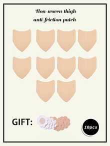 10/20pcs Invisible Anti-Chafing Thigh Patches - V-Shaped Breathable Non-Woven Friction Protector Stickers, Suitable For Inner Thighs And Calves, Providing Seamless Sweat Protection For Summer, Running, And Dresses - Multicolor - View 21
