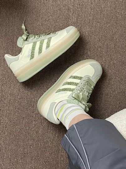  Adidas Originals GAZELLE Comfortable, Stylish, Durable Low-Top Sneakers For Women, Green