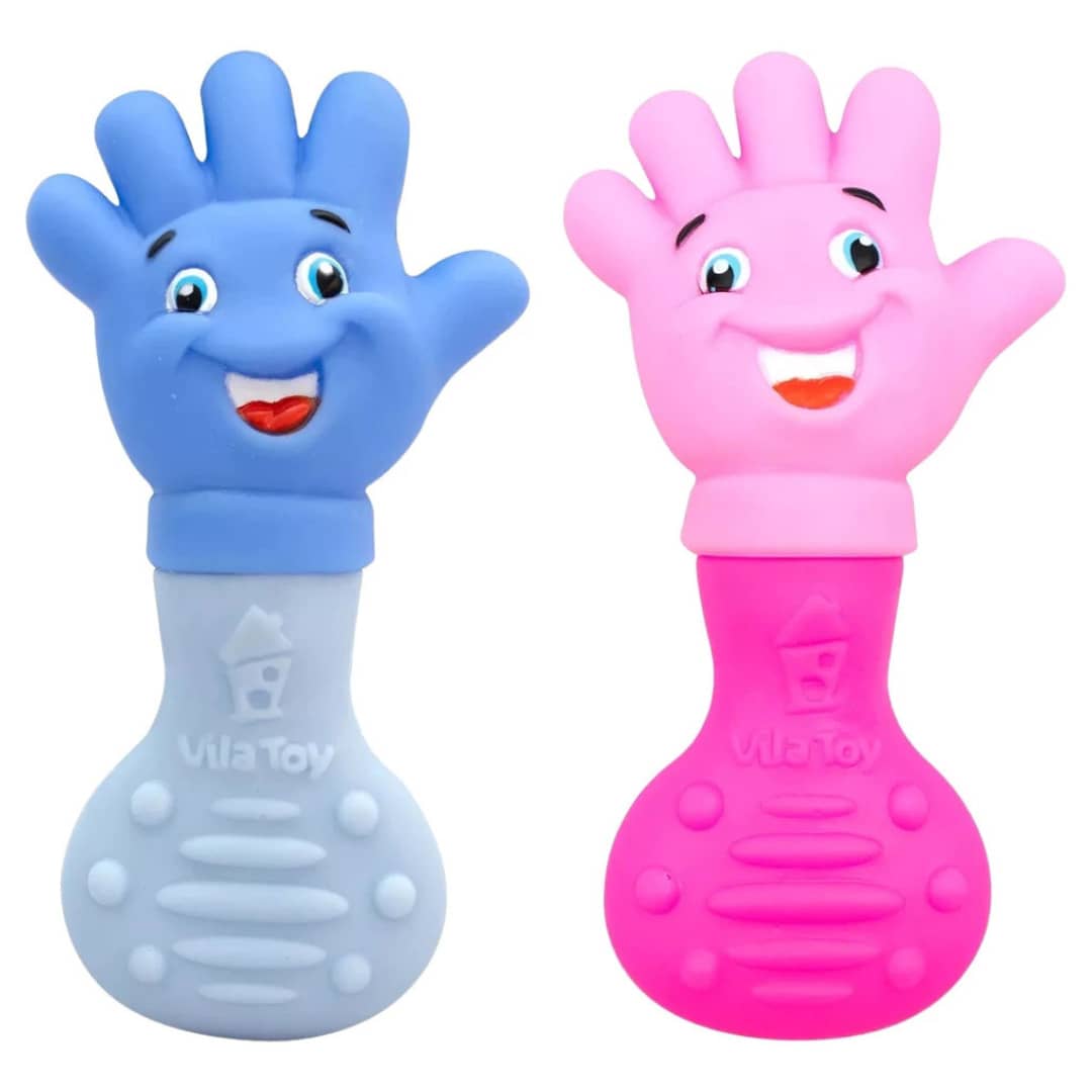 Mordedor Bebê Macio Massageador Gengiva Bebe Banho Mãozinha Infantil Dentição - Rosa Bebê - Visão 1
