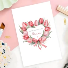1 PC Mother's Day Card, Happy Mother's Day Card, Wishing Mom A Happy Mother's Day, Love You, Mom, The Perfect Card For The Best Mom - Sets - View 6