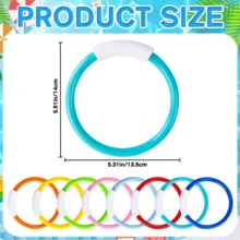 4pcs Colorful Diving Swimming Toys, Suitable For Children's Summer Swimming Pool Party, Training, Sinking, Throwing, Diving Rings, Water Toys, Parent-Child Interactive Toys, Swim Rings - Multicolor - View 3