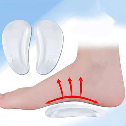1 Pair Self-Adhesive Arch Support Insoles - Shock Absorbing Gel Pads