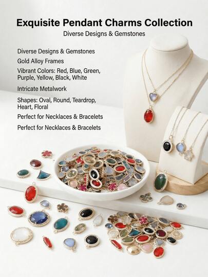 5/10/15/20pcs Random Fashion Versatile Copper Pendant Accessories, Perfect For Holidays, Shopping, Beach, Camping, Wallet And Handbag Decor. Suitable As Gifts For Women, Friends, Classmates, Fashion Creative Design Birthday Gift Accessories