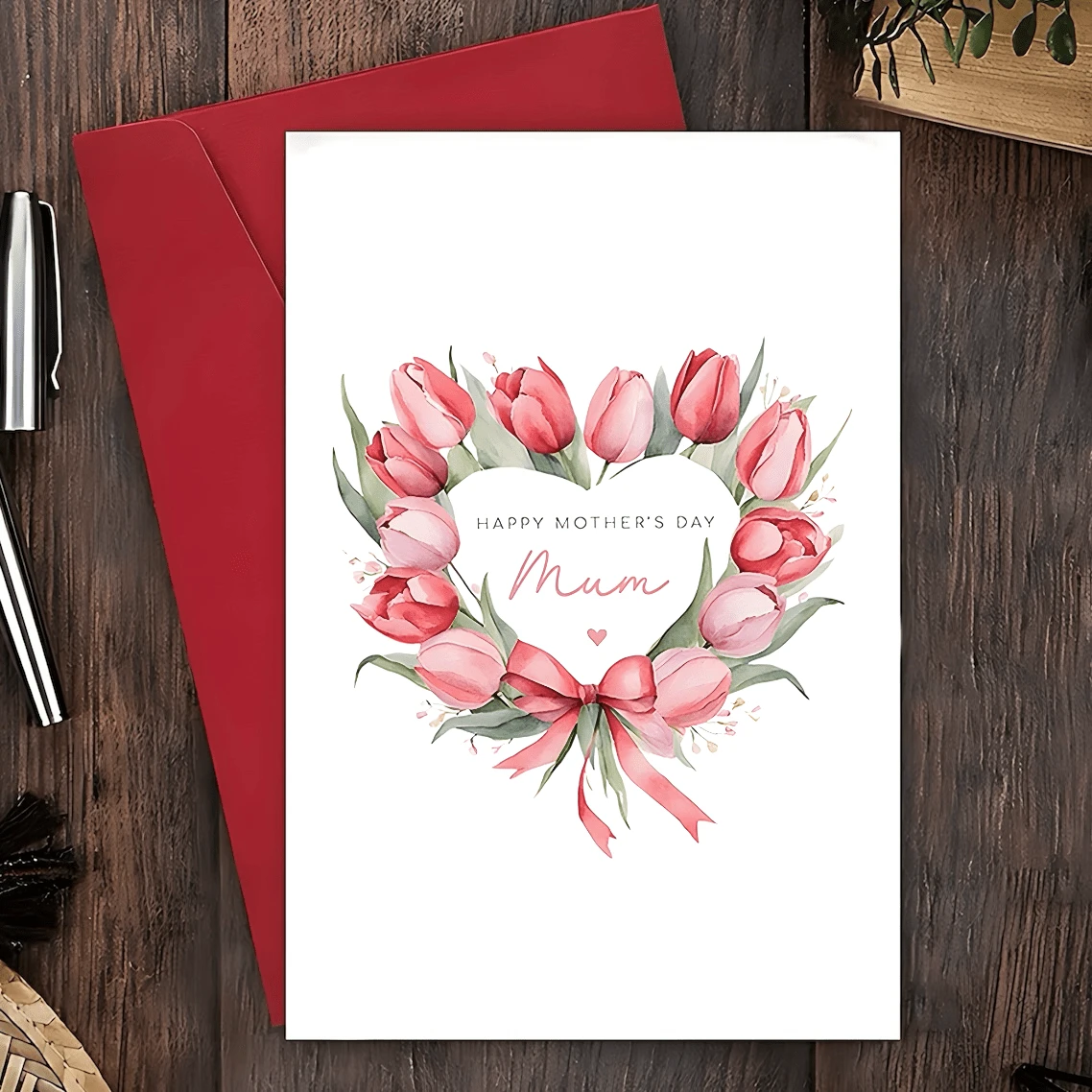 1 PC Mother's Day Card, Happy Mother's Day Card, Wishing Mom A Happy Mother's Day, Love You, Mom, The Perfect Card For The Best Mom - Sets - View 1