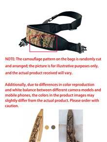 1pc Adjustable 2-Point Hunting Shooting Sling, Waterproof Camouflage Padded Shoulder Strap, Tactical Gear Swivel Hook - Multicolor - View 9